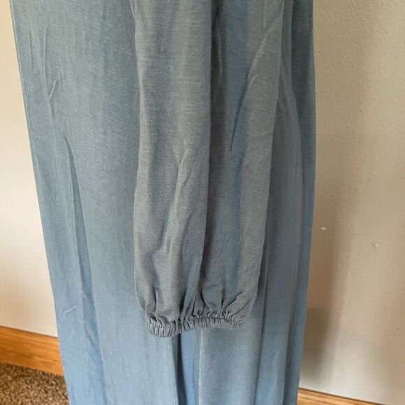 LAKE Pajamas Nightgown XS Oversized Maxi Sleep Blue Soft Comfy Lightweight EUC - Picture 8 of 14